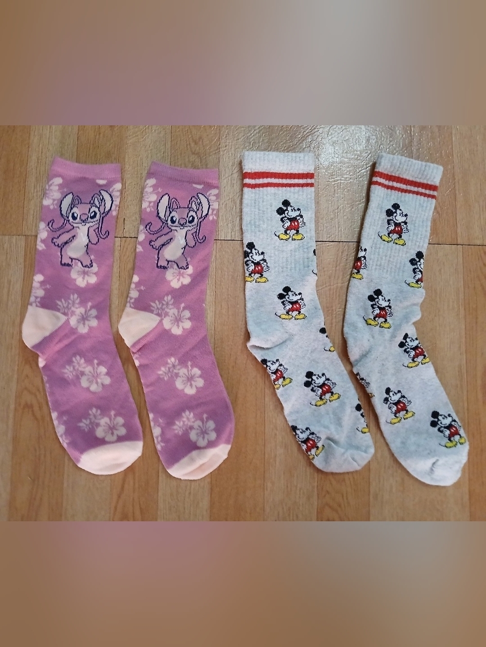 Two-pair sock set featuring Disney characters. Never worn.